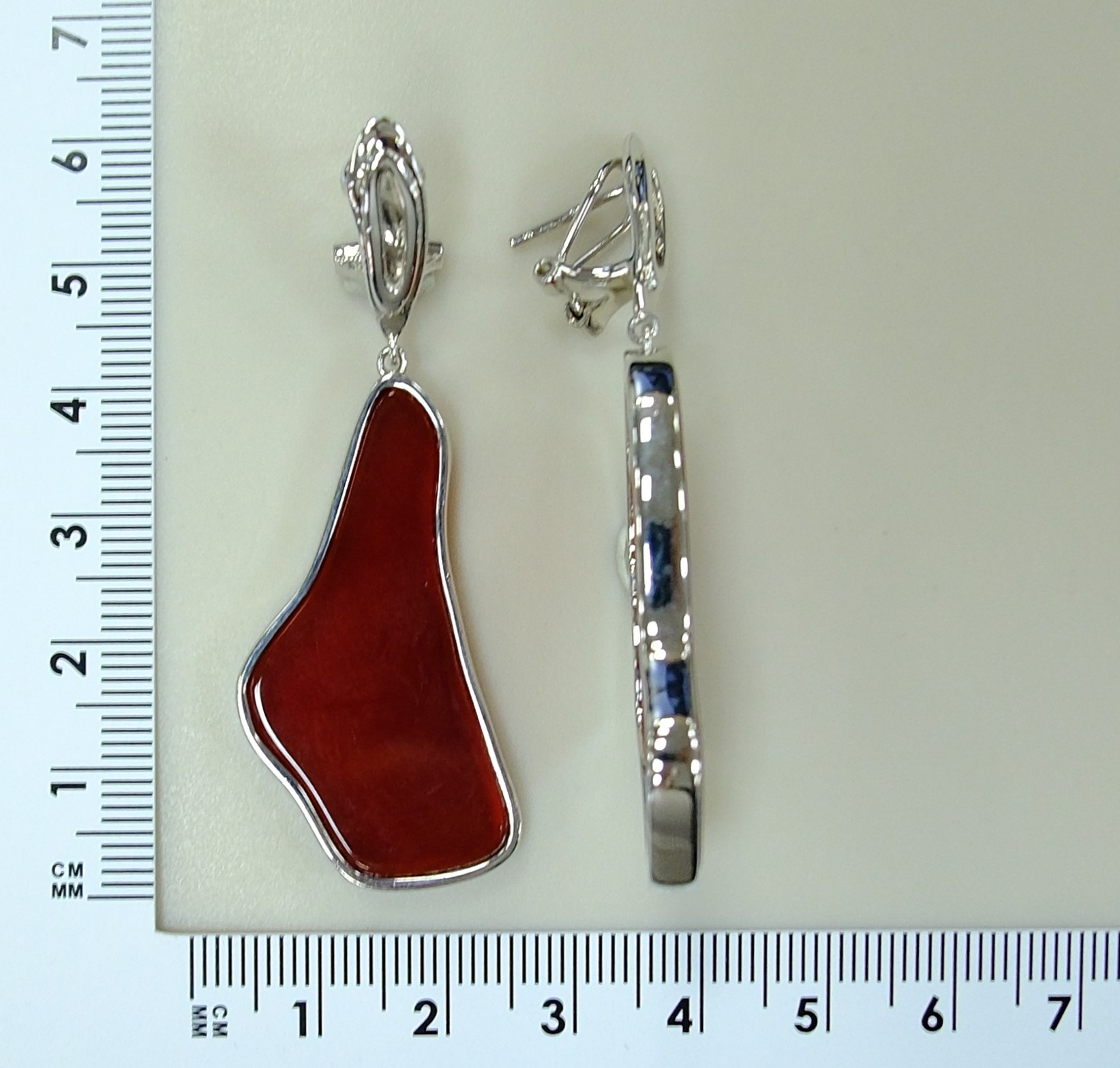 Серебряные серьги с агатами